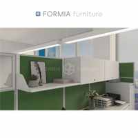 Ensemble de mobilier de bureau modulaire moderne, cadre de bureau, postes de travail, bureau pour 2 personnes, cloison