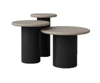 Ensemble table basse ronde en travertin de style moderne de taille personnalisée meubles pour salon