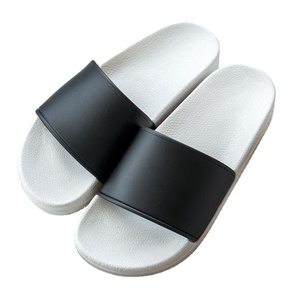 Custom Logo Slide Sandals Men Women Personalized Black Strap White Sole Summer <b>Beach</b> Slippers Non Slip Indoor Outdoor <b>Shoes</b> - Product Image 1