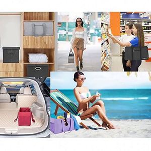 Bolsas de Compras Resistentes con Logotipo Personalizado al por Mayor de Fábrica BSCI, Bolsas de Playa Plegables Grandes e Impermeables para Viaje - Product Image 6
