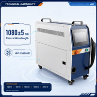 Machine de nettoyage portable 3-en-1 à laser fibre, soudeuse et décapante de rouille 2000W refroidie par air pour la restauration du matériel ferroviaire