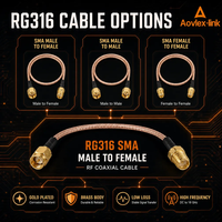 Câble d'extension d'antenne personnalisé Transmission d'image de drone RG316 SMA mâle à femelle câble coaxial RF