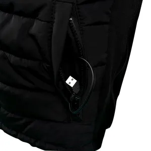 Outdoor Rechargeable Lithium Battery Electric Heated Vest With Zipper For Men And Women Thermal Heated Vest