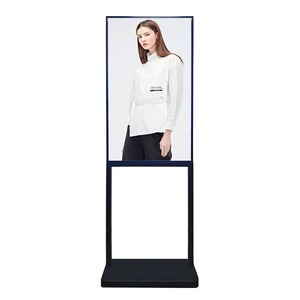 Écran LCD de signalisation numérique Android 4K durable ultra mince sur pied avec CMS pour une utilisation en intérieur dans les aéroports et les stations de métro - Product Image 2