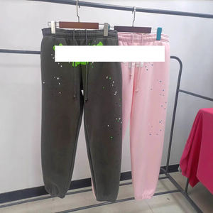 Pantalones Deportivos Casuales de Algodón 100% con Forro Polar, Cintura Media, Estampado de Araña 5, Versión Internacional de Alta Gama - Product Image 3
