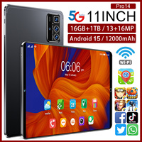 Pro 14 11 Inch Ring Phablet 16GB+1TB 108MP 8000mAh 5G Wi-Fi Dual SIM+TF Mobile Multibahasa Global Premiere Android 15 Tablet