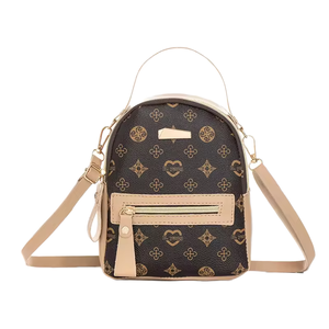 2025 New Fashion PU Leather <b>Backpack</b> Geometric Summer Waterproof School Student Phone Vintage Dress Zipper Bohemian Lady - Product Image 1