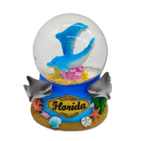 Globe à eau personnalisé avec logo, souvenir de Floride, globe à neige en résine avec manatee