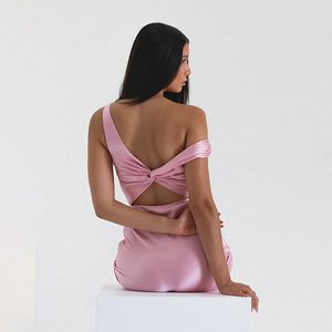 Mini vestido ajustado <span class=keywords><strong>para</strong></span> chica Sexy, diseños tradicionales elegantes e informales <span class=keywords><strong>para</strong></span> mujeres adolescentes, poliéster Vintage, servicio OEM tejido <span class=keywords><strong>para</strong></span> adultos - Product Image 2