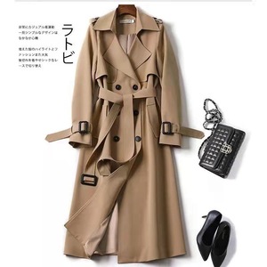 Manteau <span class=keywords><strong>trench</strong></span> mi-long vintage pour femme, printemps automne, à carreaux, avec chapeau amovible, double boutonnage, longueur au-dessus du genou, <span class=keywords><strong>petite</strong></span> taille - Product Image 1
