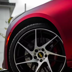 Premium PET Romanee envoltura de vinilo rojo satinado acabado mate película que cambia de Color pegatinas de coche suaves película de envoltura de coche sin burbujas de aire - Product Image 5