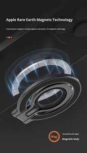 Strong Magnetic Phone Hold Sturdy Tablet <b>Floor</b> Stand Holder Magnetic <b>Accessories</b> Finger Ring Grip Stand - Product Image 5