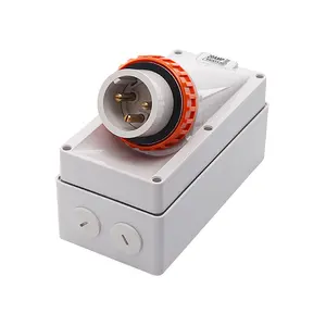 Hot Sell Round Pin IP66 3P 4P 5P 250V 10A 15A 20A 32A 40A 50A Electrical Waterproof Appliance Inlet Australian Waterproof Plug