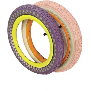 High quality14*2.125 pink purple children bicycle tire 14x2.125 coloured tires tyres for kids bike