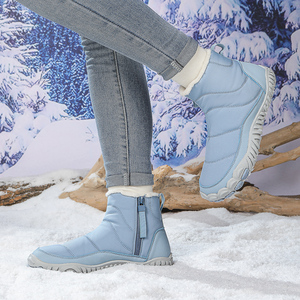Stivali da neve invernali impermeabili per coppia <span class=keywords><strong>con</strong></span> punta larga impermeabile in cotone caldo foderato alto scarpe sportive da esterno <span class=keywords><strong>uomo</strong></span> e donna - Product Image 4