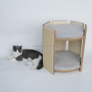 YOUME Maison <span class=keywords><strong>pour</strong></span> <span class=keywords><strong>chat</strong></span> en MDF de style moderne avec sisal et <span class=keywords><strong>coussin</strong></span> 40x40x43 Tour d'<span class=keywords><strong>arbre</strong></span> <span class=keywords><strong>à</strong></span> <span class=keywords><strong>chat</strong></span> d'intérieur <span class=keywords><strong>pour</strong></span> le salon - Product Image 5