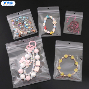 Sac à fermeture éclair transparent en PVC clair avec trou de suspension, sacs d'emballage en PVC résistants à l'humidité pour bijoux, composants électroniques - Product Image 2