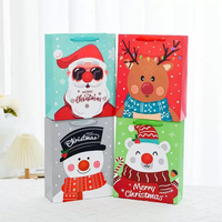Sacs cadeaux en papier personnalisés pour les fêtes, avec impression de bonhomme de neige et de flocon de neige, pour les fournitures d'emballage de détail et de boutique