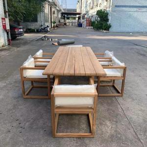 Conjunto de Sofás Modernos de Teca, Resistentes al Agua y con Protección Solar, Muebles de Exterior para Hotel, B&B, Villa, Balcón, Patio, <span class=keywords><strong>Terraza</strong></span> - Product Image 6