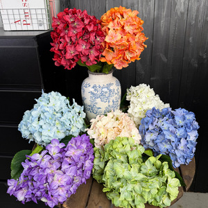 Bouquet d'hortensias artificiels Jinxi à 5 têtes, fleurs en soie pour mariage, décoration intérieure, accessoires de festival en extérieur - Product Image 1