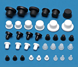Bouchon en silicone de type T résistant aux hautes températures, étanche et anti-collision, couvercle de trou souple à clipser, noir/blanc - Product Image 6