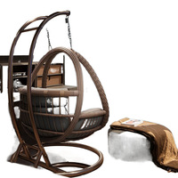 Balançoire à bascule en métal Design moderne pour l'intérieur et l'extérieur Nid d'oiseau Chaise-hamac pour balcon Mobilier d'extérieur 2 places