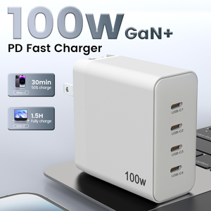 อะแดปเตอร์ชาร์จไฟ SChitec 100W USB-C แบบติดผนัง 4 พอร์ต Type-C PD3.1 ชาร์จเร็ว Gan สำหรับแล็ปท็อปและอุปกรณ์อื่นๆ - Product Image 4