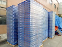Caisses en plastique QS pour fruits et légumes, avec poignée, empilables, pour pain, pâte à pizza, plateaux alimentaires, paniers en maille, fabricant