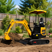 Mini-excavatrice 1t, 1,8t, 2,5t certifiée CE EPA, à commande hydraulique, bras pivotant, pour l'agriculture et les serres, équipement micro, directement de l'usine