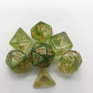 Tùy chỉnh nhiều màu đa diện xoáy xúc xắc đặt màu xanh lá cây rõ ràng Acrylic TCG xúc xắc - Product Image 5