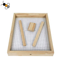 Nourrisseur d'abeilles en bois anti-noyade pour ruche Langstroth, pour sirop et plaques de pollen