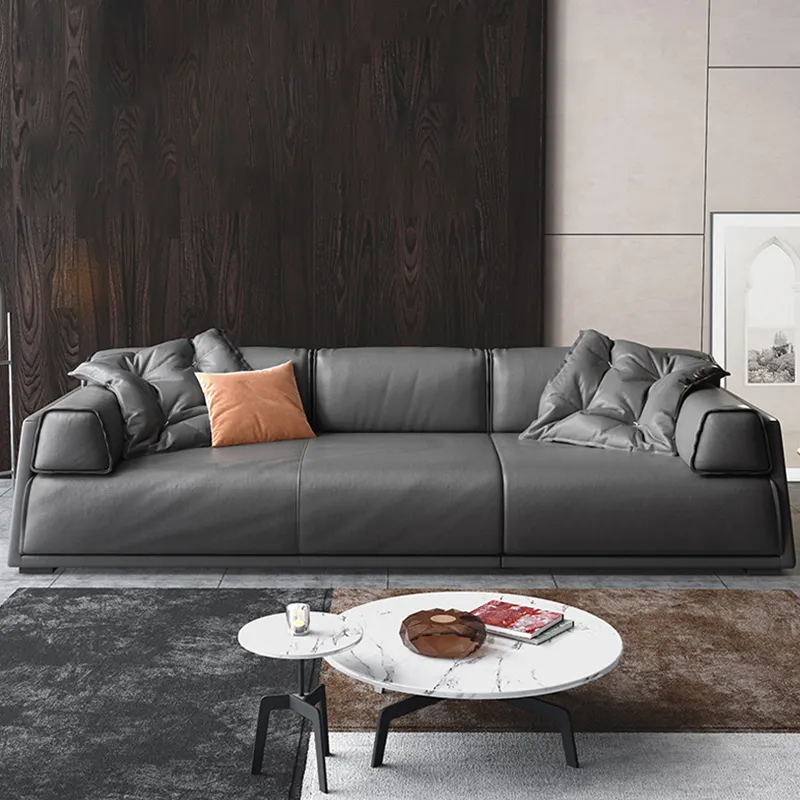 Maatwerk Woonkamer Lederen Sectionele Sofa Set Meubels Loveseat Bank Villa Lounge L Bank Meubels Modern Lederen Bank