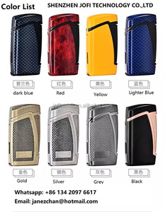 JOFI Metal Cigar <b>Lighter</b> Torch Double Flame Luxury Cigar <b>Lighters</b> with Punch Jet Butane Cigar <b>Lighter</b> - Product Image 6