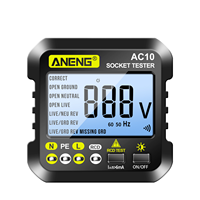 Multimeter Digitaler Tester US/EU Elektrische Steckdosendetektor Nullleitungs-Polaritäts- und Phasenprüfung Arbeitsgerät Batteriebetrieb IP65