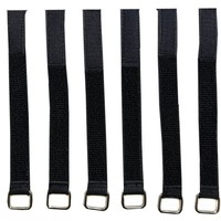 Attaches de câble réutilisables avec boucle en métal réglable, sangle élastique à double face avec crochet et boucle
