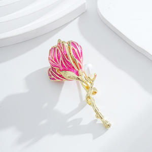 Broche Fleur Plaqué Or de Luxe pour Femme – Élégante Épingle pour Mariage & Soirée, Corsage de Cardigan, Idée Cadeau - Product Image 2