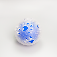 Vente directe d'usine, jouets interactifs pour chiens en forme de boule transparente creuse, vente en gros, boule pour chien anti-ennui en TPR de haute qualité, 2,99 pouces