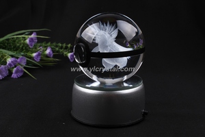 Nuevo Estilo, Cristal <span class=keywords><strong>Typhlosion</strong></span> K9 de 50 mm, Tallado con Láser, Bola de Juguete de Moda para Niños, para Regalo o Recuerdo - Product Image 4