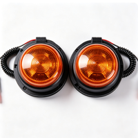 Luz de Baliza LED con Función SYNC, Kit de 2 Piezas, Base Magnética y con Ventosa, ECE R65 R10 IP66 12-24V, Luz Estroboscópica de Advertencia para Vehículos