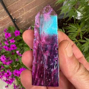 Tour de sphalerite violette Aura, pointe de cristal naturel, spécimen minéral pour l'énergie de guérison, la décoration intérieure et la vente en gros - Product Image 5
