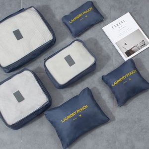 Fashion 6 in 1 Lightweight Travel Luggage Organizer <b>Bags</b> 6 Pcs Packing Cubes Luggage <b>Bag</b> Set - Product Image 6