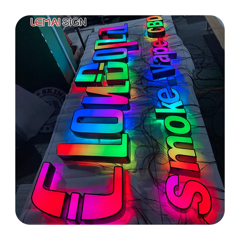 Fabrik-Direktverkauf individuelles Indoor-Outdoor-Frontschild Handelskanal Buchstaben 3D Rgb-Buchstaben Beschilderung