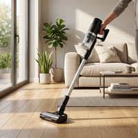 Aspirateur balai sans fil en gros d'usine, puissant, léger, pour le nettoyage des sols, des tapis et des poils d'animaux domestiques