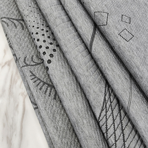 Vendita calda grigio 100% poliestere a pois lavorato a maglia in tessuto per la casa fodera per cuscino in tessuto ticchettio per materasso - Product Image 6