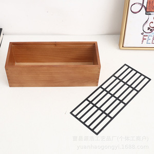 Wooden Desktop Storage <b>Box</b> Rectangle Paulownia Wood <b>Tea</b> Coffee Bag Organizer Tabletop Mount Solid Color Display <b>Box</b> - Product Image 4