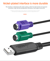 Universelles USB-Stecker-PS2-Splitter-Adapter-Anschlusskabel PS2-zu-USB-Verbindungskabel für Maus tastatur