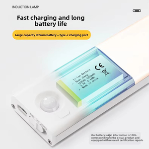 ไฟตู้ LED แบบชาร์จ USB พร้อมแม่เหล็ก ปรับความสว่างได้ ไฟใต้ตู้แบบมีเซ็นเซอร์ตรวจจับความเคลื่อนไหว สำหรับตู้เสื้อผ้า ไฟไร้สาย - Product Image 4