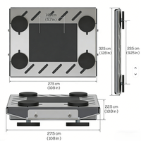 Soporte Magnético Transparente de Acrílico y Aluminio para Starlink, Kit Completo, Montaje de Equipo Estable y Seguro