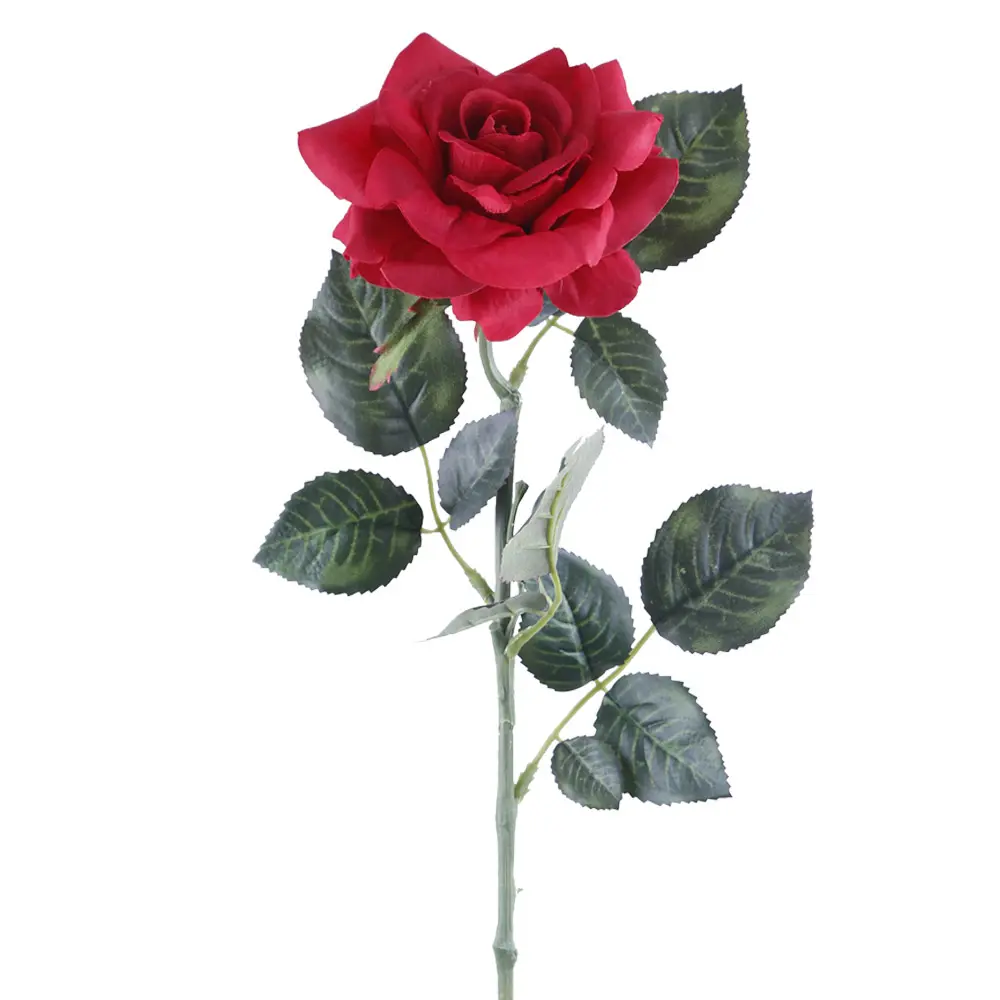 Фабричная <span class=keywords><strong>Экологически</strong></span> чистая многоцветная вечная роза с 4 наборами печатных листьев 65 см тканевое украшение искусственная Роза