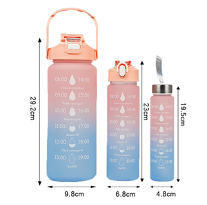 300-1800ml populaire réutilisable simplement moderne Portable en plastique PC meilleure paille à large bouche boire Yoga vie bouteille d'eau - Product Image 2
